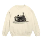 古書　天牛書店の汽車＜アンティーク・プリント＞ Crew Neck Sweatshirt