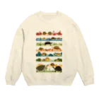 みのじのリクガメボーダー Crew Neck Sweatshirt