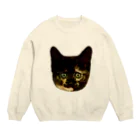 さび猫　サビニャックのお店のさび猫　サビニャック　かおだけ Crew Neck Sweatshirt