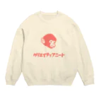 クリエイティブニートのクリエイティブニート　モンキー　新色ピンク Crew Neck Sweatshirt