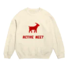 クリエイティブニートのアクティブニート　REDロゴ Crew Neck Sweatshirt