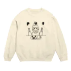 おさかなセンターのぱぐたべる Crew Neck Sweatshirt