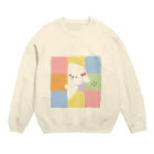 かなちそずshop！のちらっとわんちゃん Crew Neck Sweatshirt