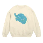 甘漏り屋のなむなむゾウ Crew Neck Sweatshirt