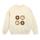 まめあじのおもてうらシイタケ Crew Neck Sweatshirt