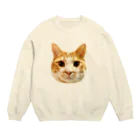 straycatbluesの元気がでる猫みーたろう Crew Neck Sweatshirt