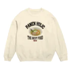 メシテロタイプ（飯テロTシャツブランド）の塩ラーメン（ビンテージ風） Crew Neck Sweatshirt