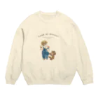 mopicoのくるくるボーイとむちっくま Crew Neck Sweatshirt