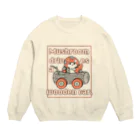 yuccoloのキノコとキの車 Crew Neck Sweatshirt