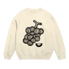 39Sのブドーターメロン(白黒) Crew Neck Sweatshirt