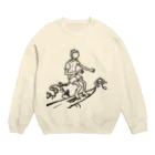 れもんすの波乗りおさる Crew Neck Sweatshirt