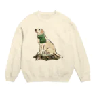 犬グッズの店しえるぶるーのマフラー犬　ラブラドルレトリバー Crew Neck Sweatshirt