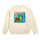 わいわいもるもっとのモルモットのラム Crew Neck Sweatshirt