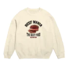 メシテロタイプ（飯テロTシャツブランド）のローストビーフ（ビンテージ風） Crew Neck Sweatshirt