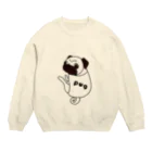 ぱぐもふの毎日にパグ　振り向き柄 Crew Neck Sweatshirt