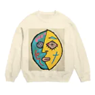 ▲i◎(aimal)のピカソマスクマン Crew Neck Sweatshirt