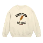 メシテロタイプ（飯テロTシャツブランド）のアメリカンドック（ビンテージ風） Crew Neck Sweatshirt