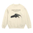 ぎんぺーのしっぽのオオアリクイの母子 Crew Neck Sweatshirt