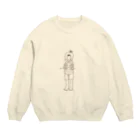 ぽつぶのダブルピース（わーちゃん） Crew Neck Sweatshirt