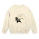 猫カフェにあにゃあグッズショップのひとり猫カフェにあにゃあつくしちゃんロック風 Crew Neck Sweatshirt