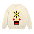 shechewsの踏切マン Crew Neck Sweatshirt