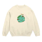 ひぺのアイスやさんのチョコミントちゃん Crew Neck Sweatshirt