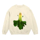 ちーちゃんいいね・店の小松菜ちゃん（スウェットシャツ） Crew Neck Sweatshirt