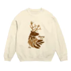 kocoon（コクーン）の強い意志のトナカイ Crew Neck Sweatshirt