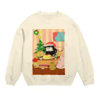 ぱくぱくショップのもんちロール食べるんよ Crew Neck Sweatshirt