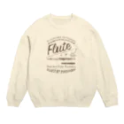 ＊momochy shop＊のフルートロゴとうさぎ Crew Neck Sweatshirt