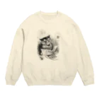 古書　天牛書店の新聞を読む猫＜ルイス・ウェイン＞ Crew Neck Sweatshirt