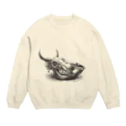 春雨の迫力のない牛骨 Crew Neck Sweatshirt