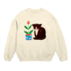 hiiro84のねこのお花 Crew Neck Sweatshirt