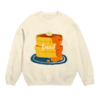 ちくわぶのほかほかパンケーキ 文字あり Crew Neck Sweatshirt