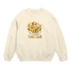 スロータイプ書店 Slowtype Booksのカレーうどんドボン 262 Crew Neck Sweatshirt