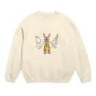 ぶるぶるふるえるのうさぎ！！！！ Crew Neck Sweatshirt