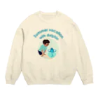 キッズモード某のイルカといた夏休み(ロゴタイプ) Crew Neck Sweatshirt