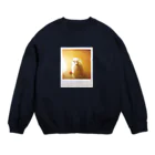 わらしゃんどのポラロイド写真（アルパカ） Crew Neck Sweatshirt