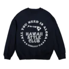 ハワイスタイルクラブのHSC  WHT LOGO Crew Neck Sweatshirt