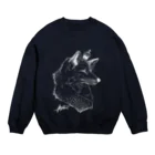 あっQ屋のアカギツネ（ホワイト） Crew Neck Sweatshirt