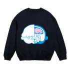 SHOP味み suzuri店の脳くん Crew Neck Sweatshirt