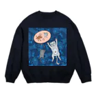 あちゃ坊のお店のベロベロねこ　おひるね Crew Neck Sweatshirt