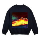 水草の火口の夜 Crew Neck Sweatshirt