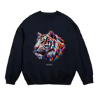 BlackSoddy'S SHOPのタイガーPolygonal Crew Neck Sweatshirt