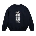 GORILLA SQUAD 公式ノベルティショップのアングリーゴリラ ロゴ縦 Crew Neck Sweatshirt