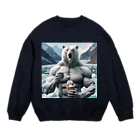 george-weblogの白クマッチョ Crew Neck Sweatshirt