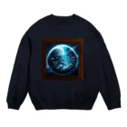 ひよこ豆★堂の月見る魚 Crew Neck Sweatshirt