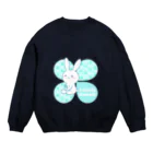 おがわゆきこの寂しがりうさぎ（クローバー） Crew Neck Sweatshirt