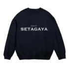 せたが屋さんの世田谷グッズ　ホワイトlive in setagaya ロゴ Crew Neck Sweatshirt