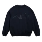 kiki25のニューホライズン(ホワイト) Crew Neck Sweatshirt